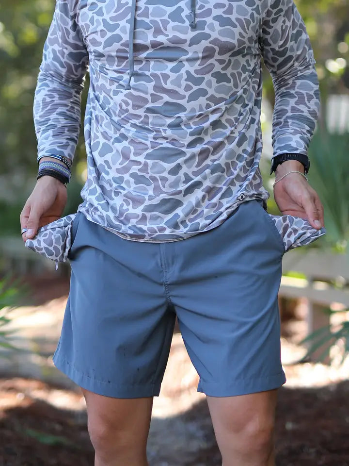 Everyday Shorts - River Rock Grey - Deer Camo Pockets