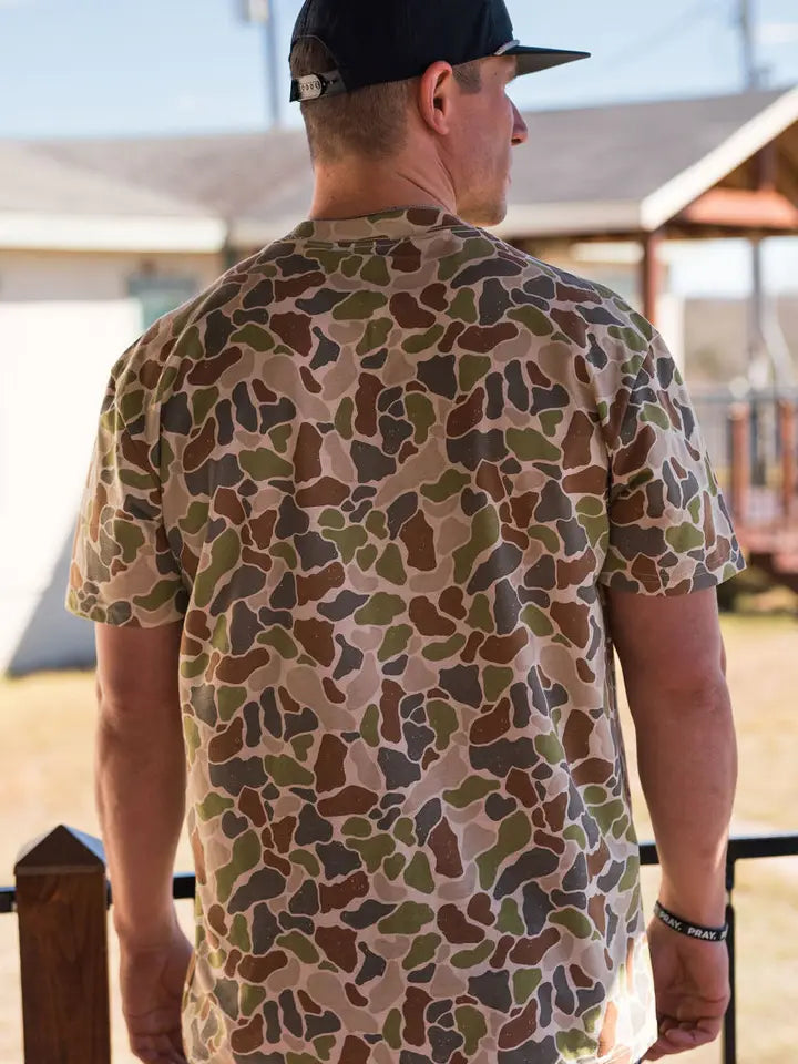 Driftwood Camo - Ss Burlebo Outdoors Pocket Tee