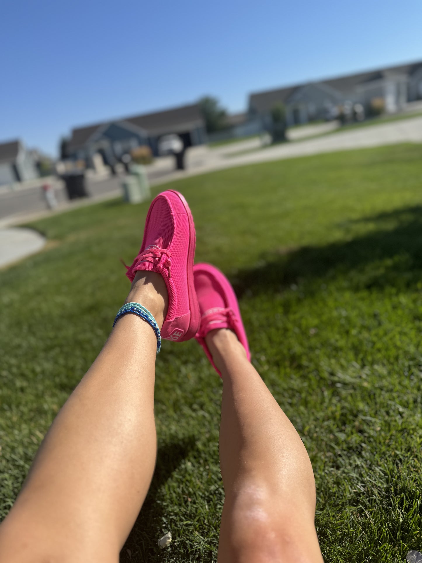 Neon pink HD shoes