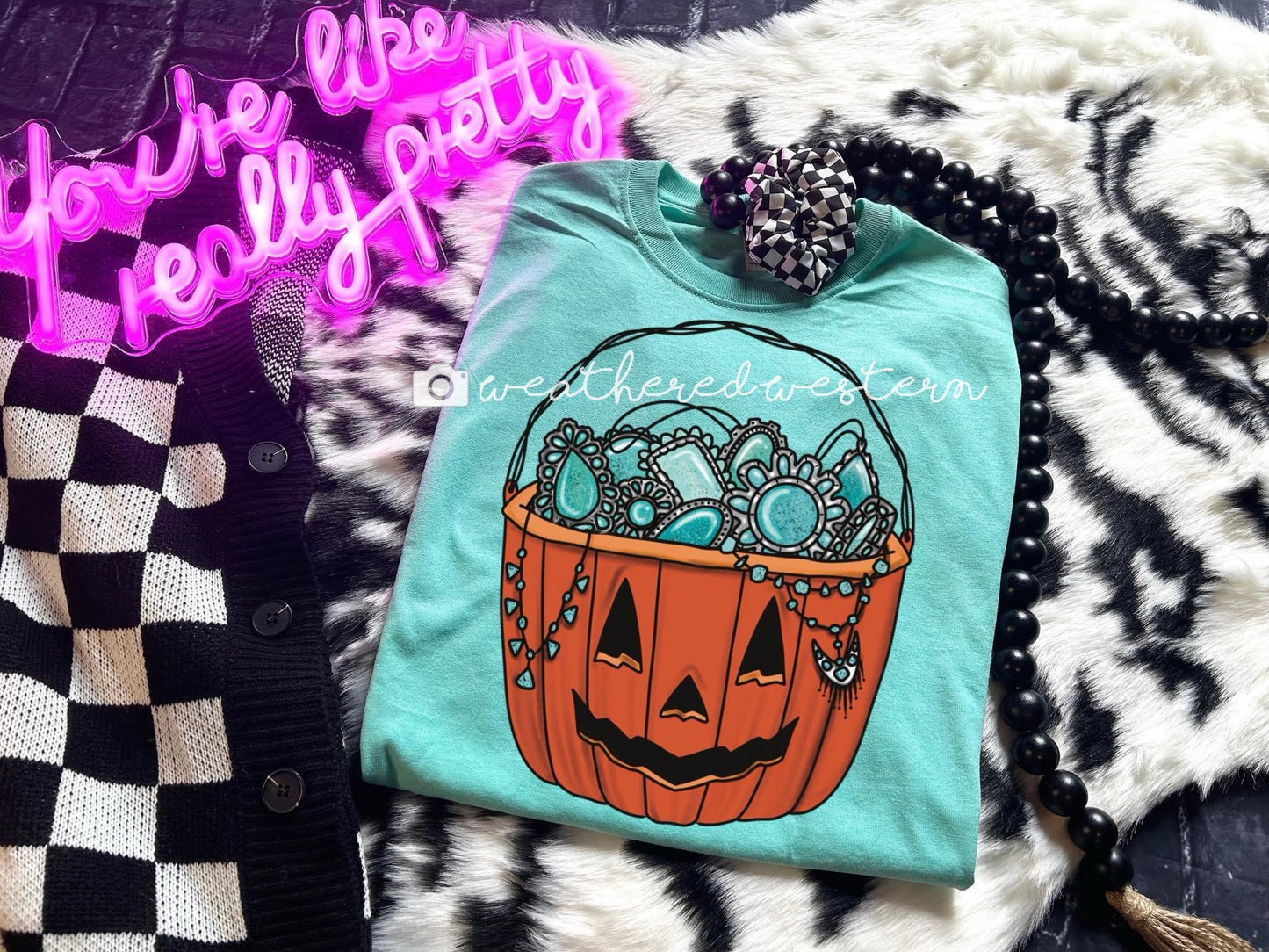 Halloween Turquoise Comfort Colors