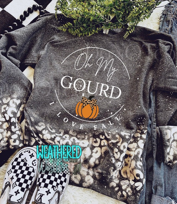 Oh my Gourd Bleached Cheetah Sweatshirt