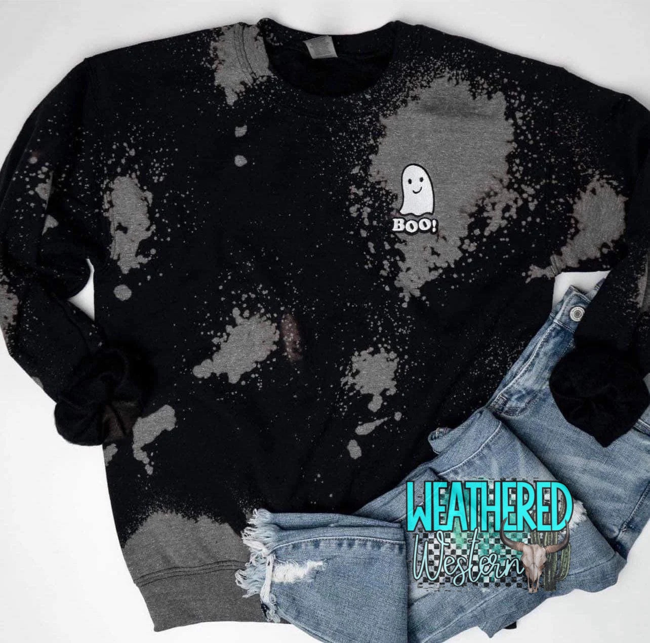 Boo Bleached Sweatshirt