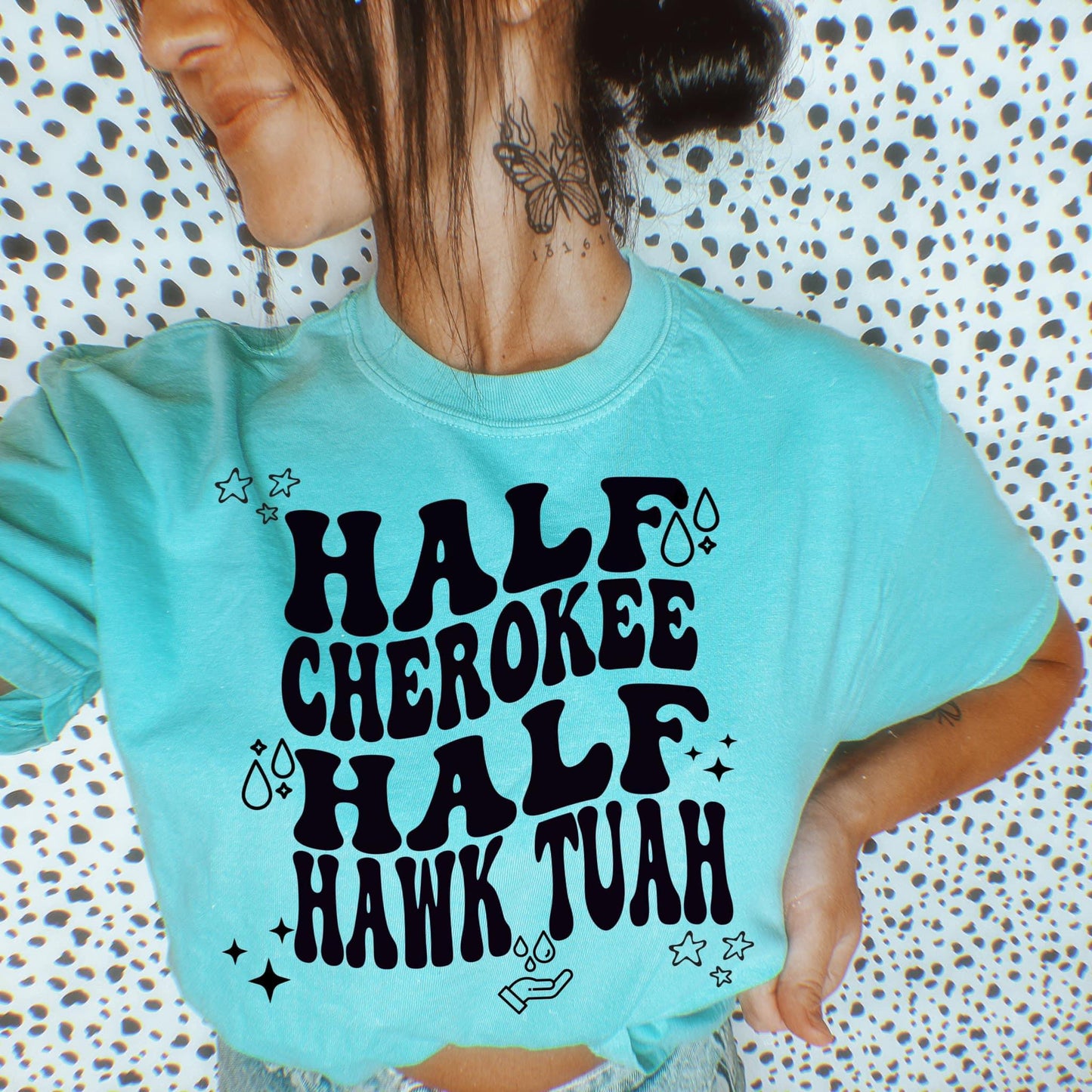 Half Cherokee Hawk Tuah Comfort Colors