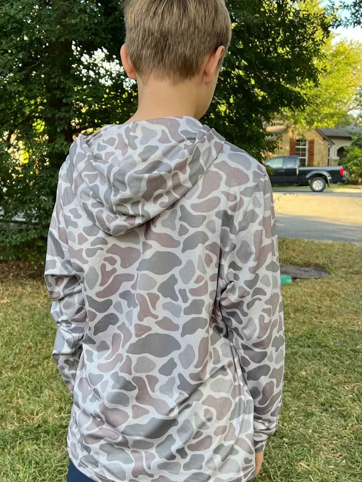 Youth Sizing - Performance Hoodie - Classic Deer Camo